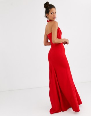 robe rouge longue dos nu