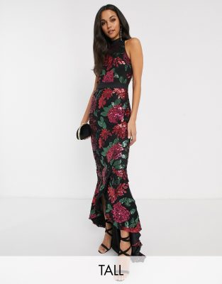 chi chi london pink maxi dress