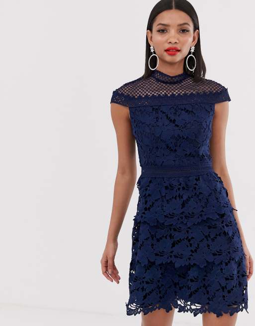 Chi chi navy lace sales dress