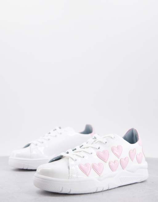 Chiara ferragni 2025 leather heart sneakers