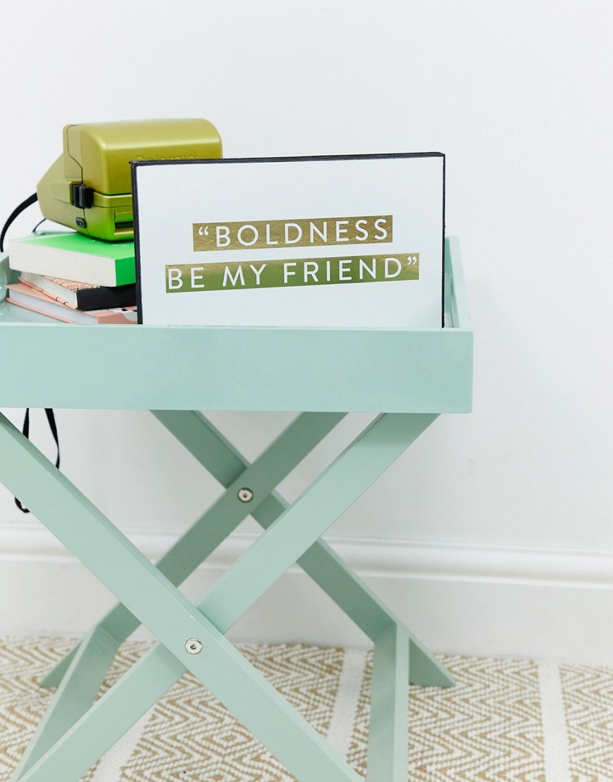 Chickidee boldness by my friend plaque-White