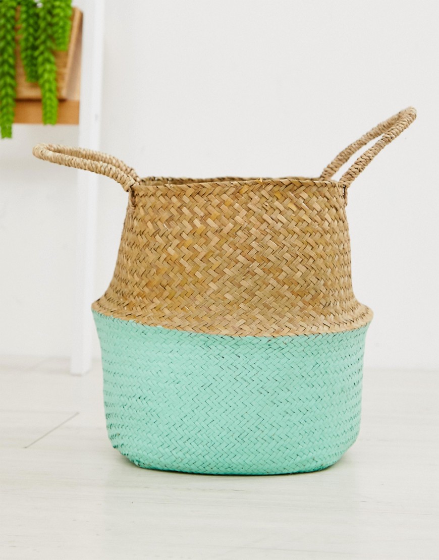 Chickidee green storage basket or planter-Multi