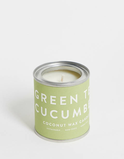 Chickidee – Green Tea & Cucumber – Litet doftljus i betonghållare, 84g/3oz