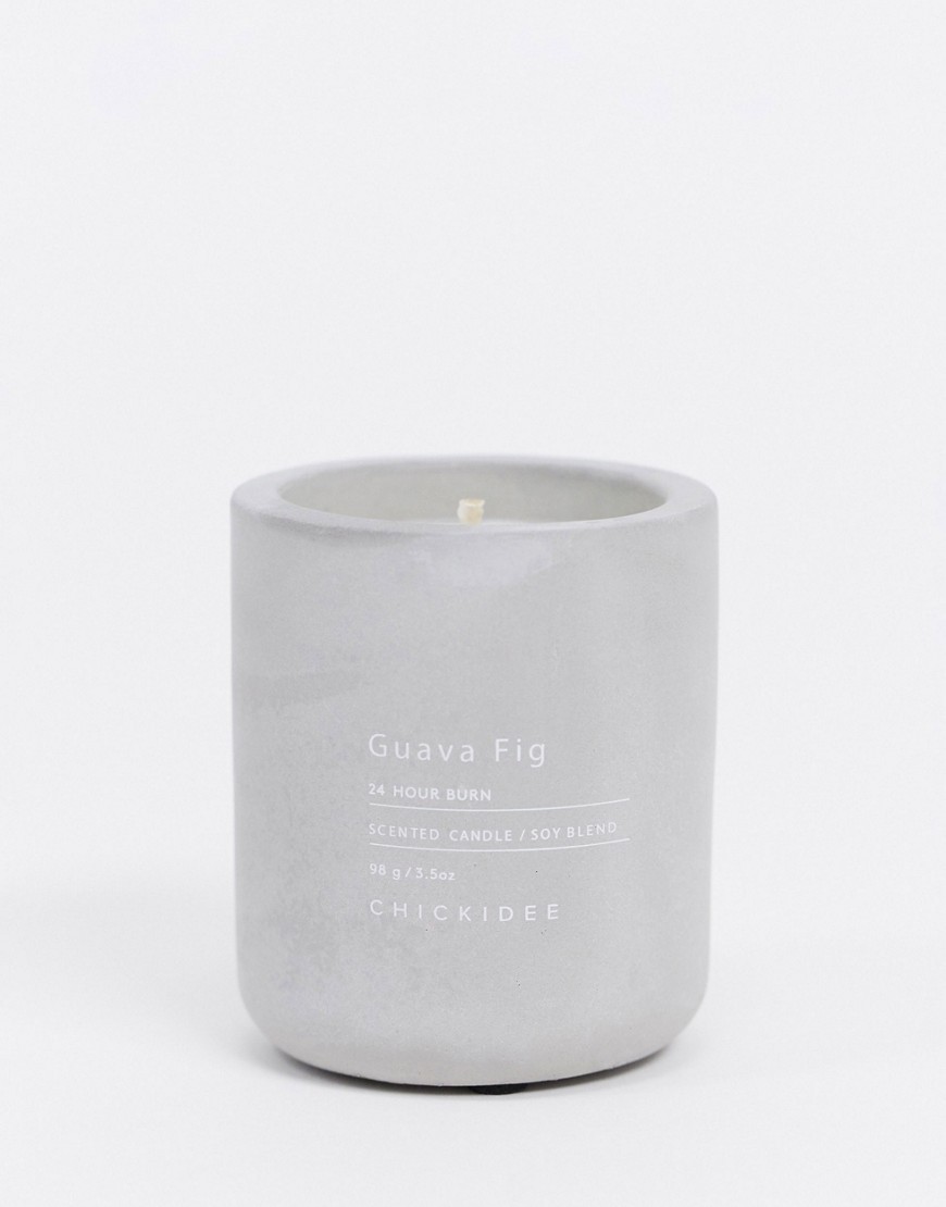 Chickidee Guava Fig Mini Concrete Candle 98g/ 3.5oz-No color