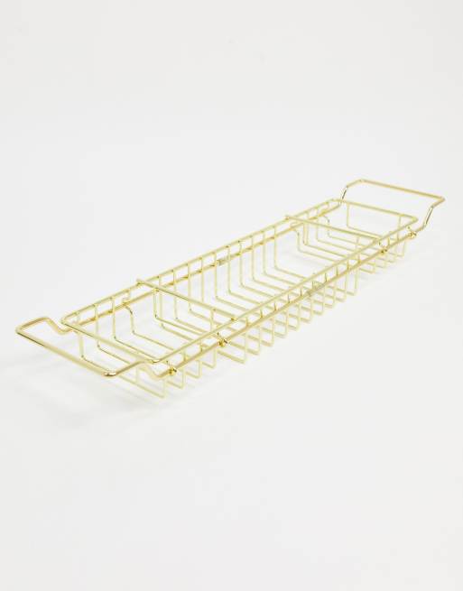Chickidee - Portaoggetti per vasca da bagno color oro