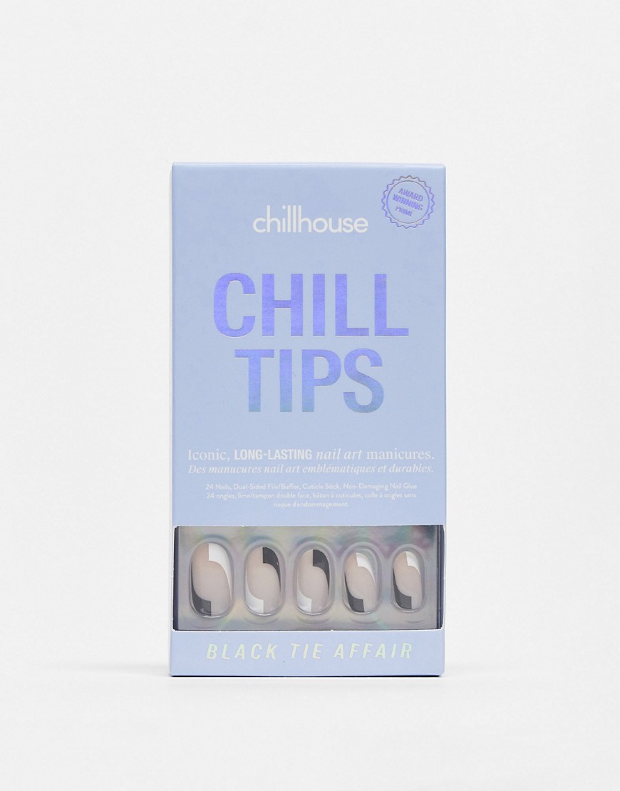 Chillhouse Chill Tips Press-on Nails in Black Tie Affair