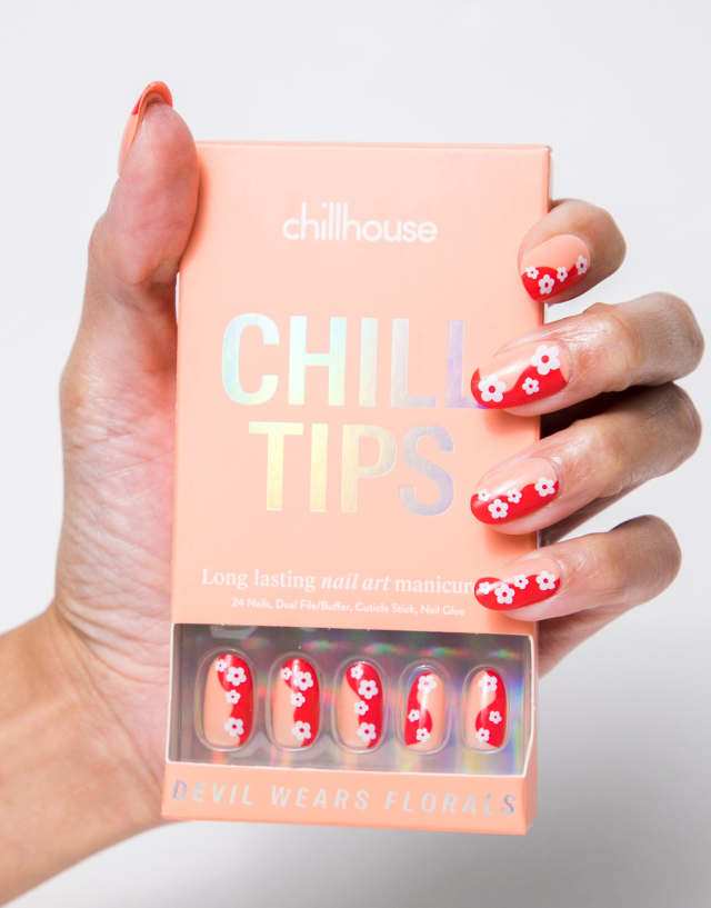 Chillhouse Chill Tips Press-on Nails in Devil Wears Florals