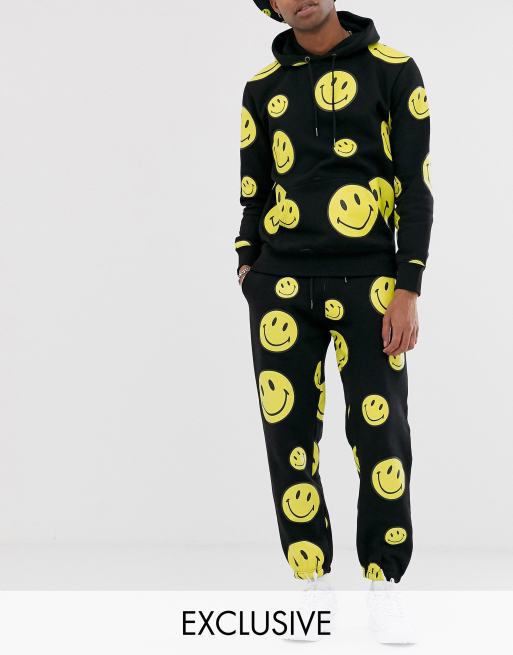 Chinatown Market - Ensemble avec motif smiley sur l'ensemble - Noir, 3 de 3