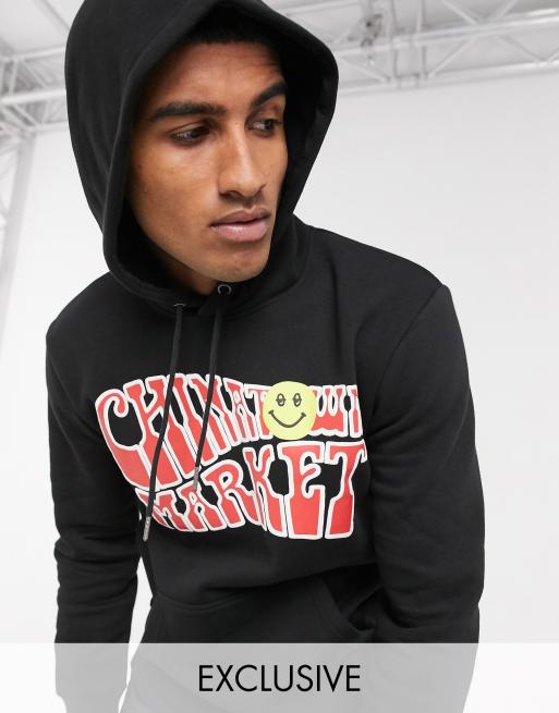 Chinatown market back outlet smiley pullover hoodie