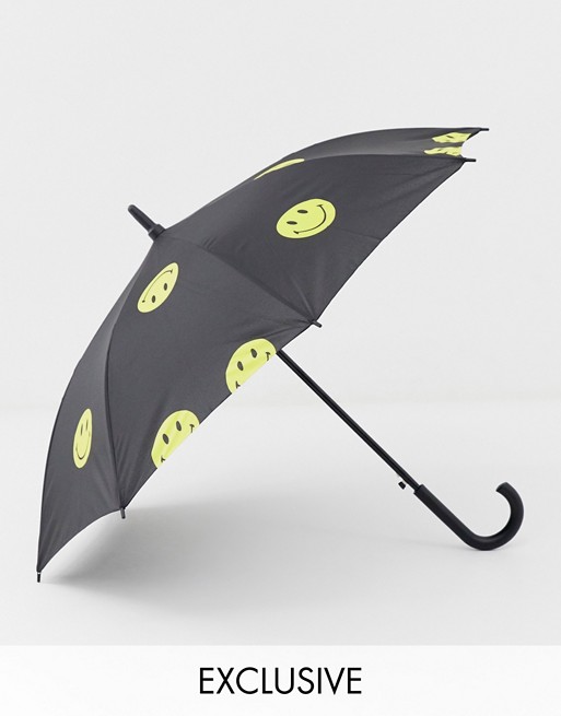 Chinatown Market Smiley umbrella in black