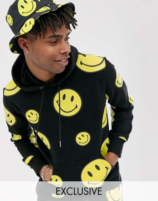 Chinatown Market - Ensemble avec motif smiley sur l'ensemble - Noir, 2 de 3