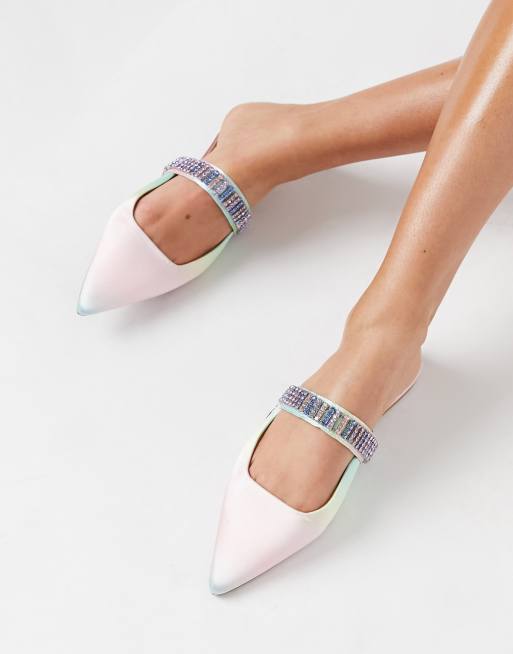 Chinelas efecto tie dye con adornos Love de ASOS DESIGN