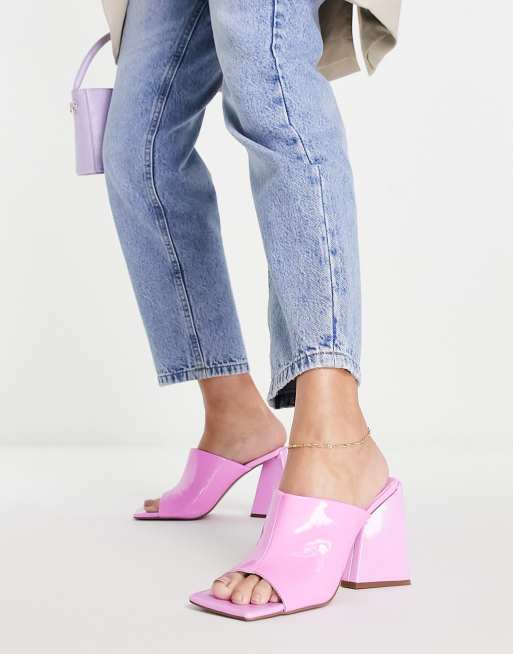 Chinelas rosas de tacón Nyla de ASOS DESIGN