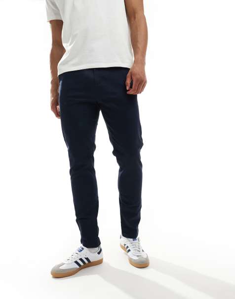 Chinos ajustados en azul marino de ASOS DESIGN - view 1