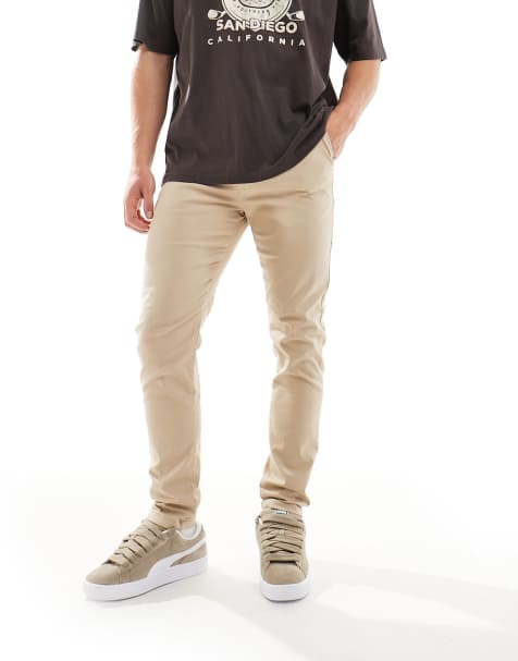 Chinos ajustados en beis de ASOS DESIGN - view 1