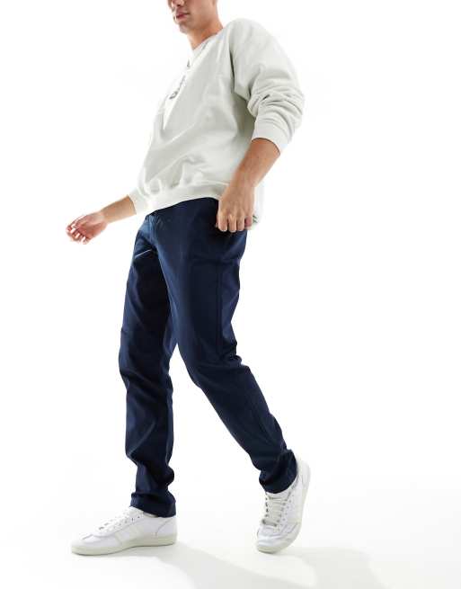 Chinos azul marino de corte tapered estilo carpintero de algodón de PS Paul Smith