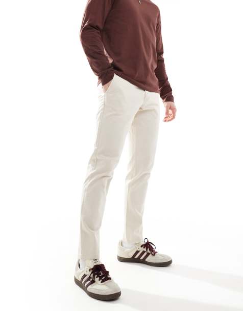 Chinos beis claro de corte slim de JJ Rebel - view 1