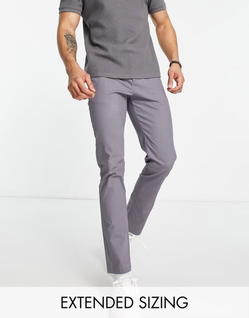 Chinos color carbón de corte slim de ASOS DESIGN