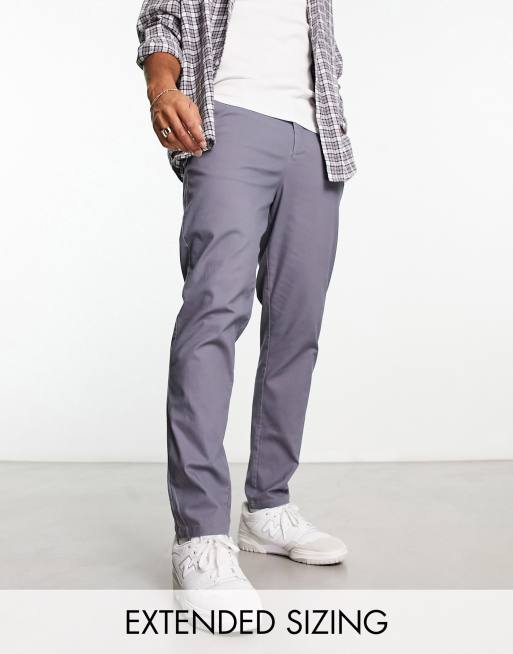 Chinos color carbón de corte tapered de ASOS DESIGN