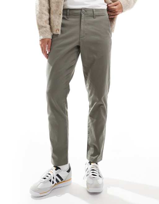 Chinos color carbón de corte tapered de ASOS DESIGN
