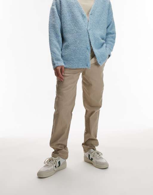 Chinos color piedra de corte slim de Topman, 2 de 5