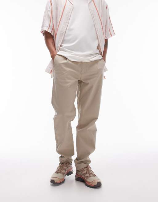 Chinos color piedra de corte tapered de Topman