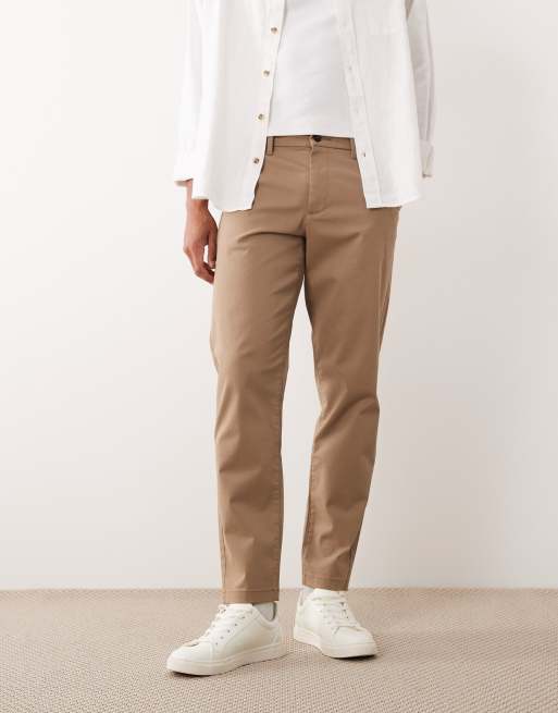 Chinos color tostado de corte tapered de ASOS DESIGN