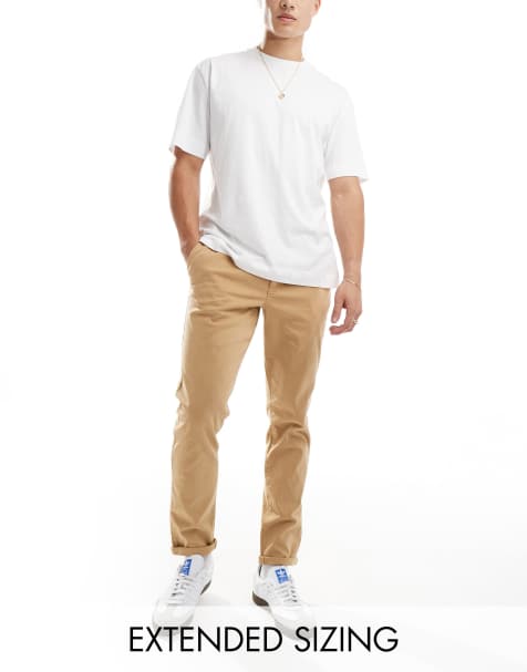 Chinos color tostado lavado de corte tapered de ASOS DESIGN - view 1