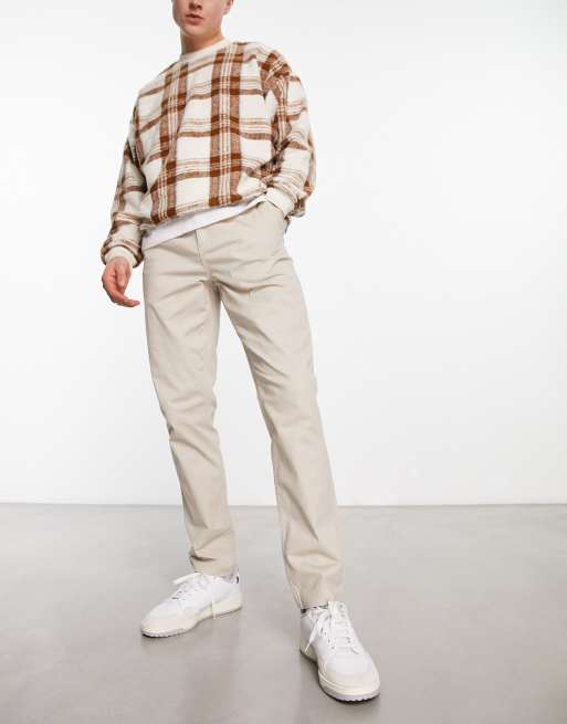 Chinos de corte slim color piedra de New Look