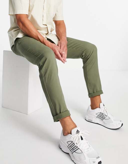 Chinos de corte slim con lavado caqui de Jack & Jones Intelligence