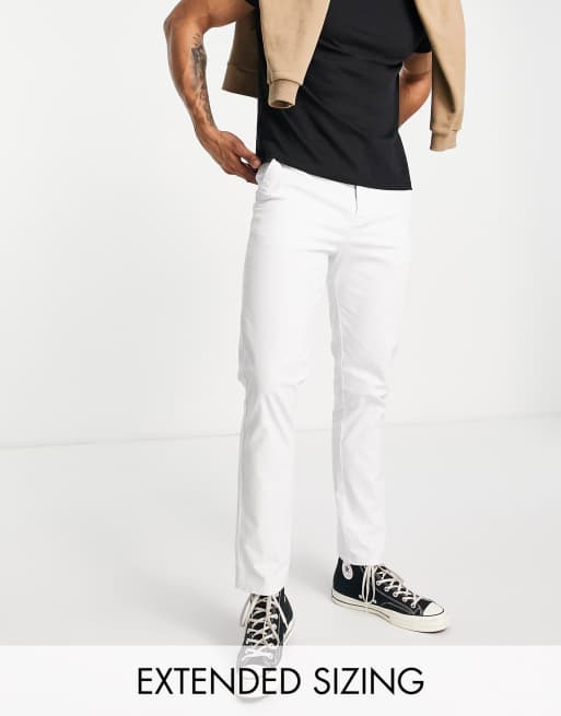 Chinos de corte slim en blanco de ASOS DESIGN