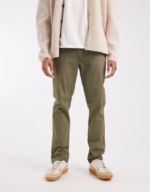 Chinos de corte slim en color caqui de ASOS DESIGN