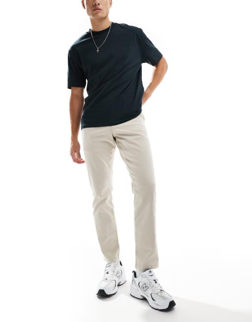 Chinos de corte slim en color piedra de ASOS DESIGN