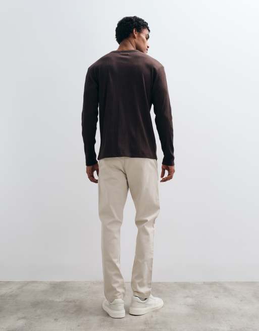 Chinos de corte slim en color piedra de ASOS DESIGN, 3 de 5