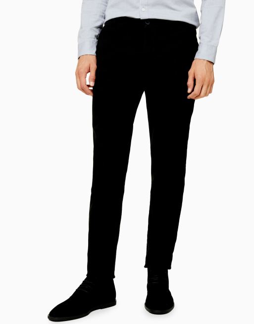 Chinos elásticos negros de corte pitillo de Topman