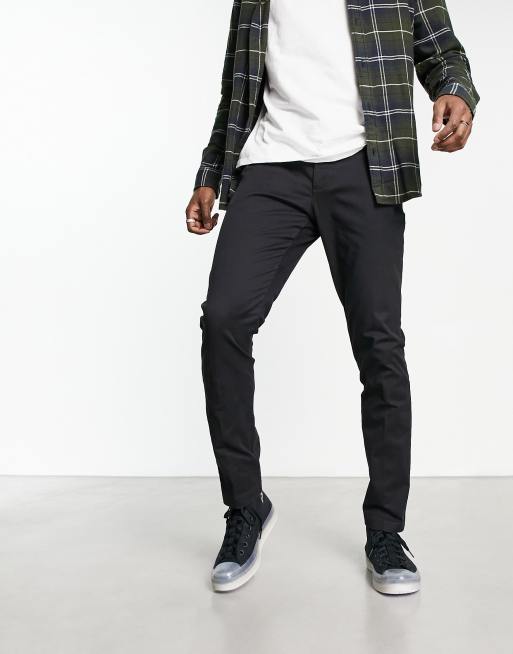 Chinos negros de corte pitillo recto de New Look