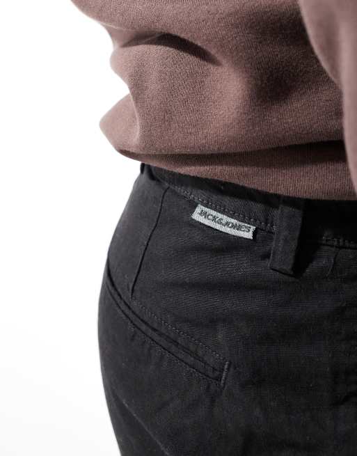 Chinos negros de corte skater de tejido antidesgarros Evan de Jack & Jones, 5 de 5