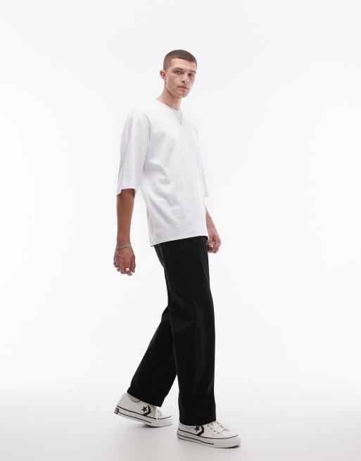 Chinos negros de corte suelto de Selected Homme
