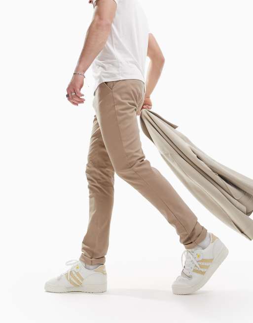 Chinos pitillo en color piedra de ASOS DESIGN