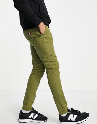 фото Чиносы tommy jeans-зеленый цвет