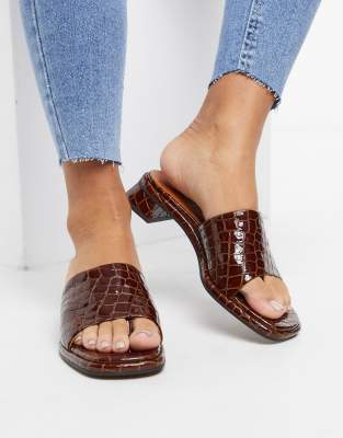 bronze sandals low heel