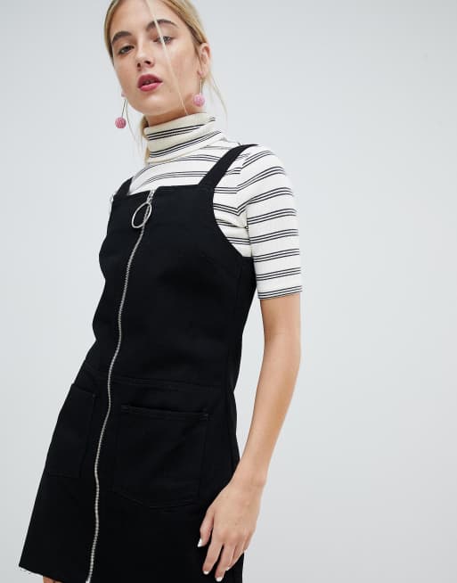 Zip pinafore clearance dress