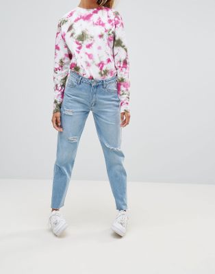 raw hem mom jeans