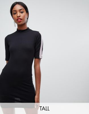 high neck jersey dress