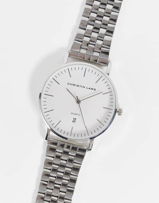 Chunky silver online watch