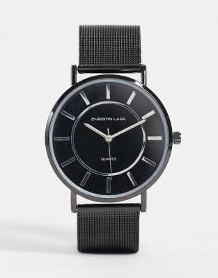 CHRISTIN LARS CHRISTIAN LARS MENS STAINLESS STEEL STRAP WATCH IN SILVER 