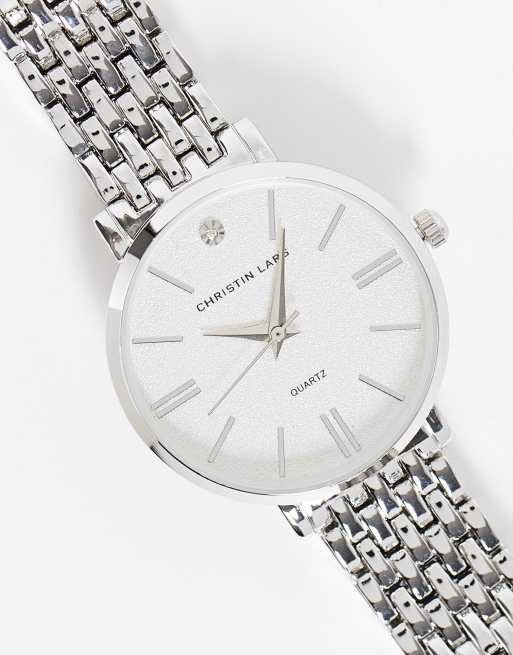 Christian Lars Montre femme avec bracelet maillons Argent