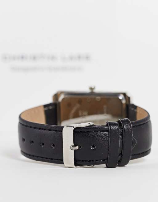 Christian Lars - Montre femme avec cadran rectangulaire - Noir, 2 de 4