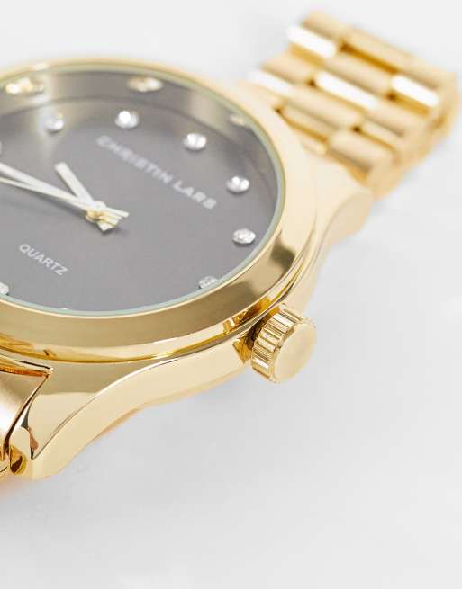 Womens chunky gold watch hot sale