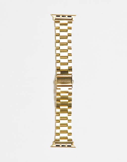 Christin Lars - Bracelet de montre connectée à maillons épais - Doré